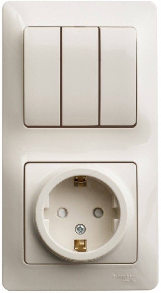 Блок Schneider Electric GLOSSA розетка+3-клавишный выключатель, с заземлением со шторками, бежевый
Блок Schneider Electric GLOSSA розетка+3-клавишный выключатель, с заземлением со шторками, бежевый
