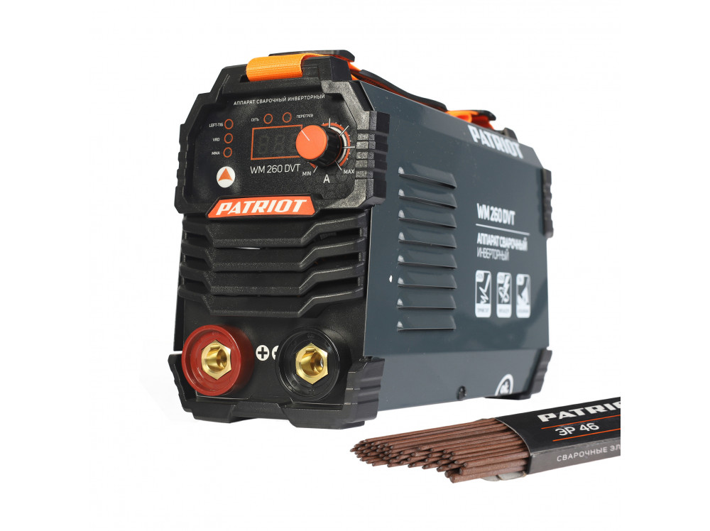 Аппарат сварочный инверторный PATRIOT WM260DVT MMA, входное напряжение: 1ф,140-240В; сварочный ток м
Аппарат сварочный инверторный PATRIOT WM260DVT MMA, входное напряжение: 1ф,140-240В; сварочный ток м