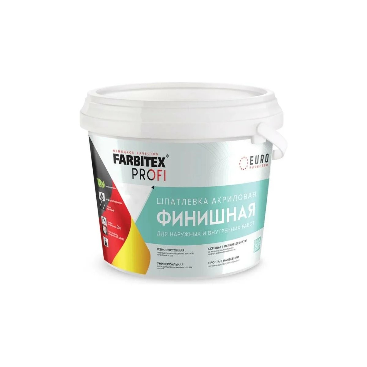 Шпатлевка акриловая финишная для наружных и внутренних работ 3 кг FARBITEX ПРОФИ
Шпатлевка акриловая финишная для наружных и внутренних работ 3 кг FARBITEX ПРОФИ