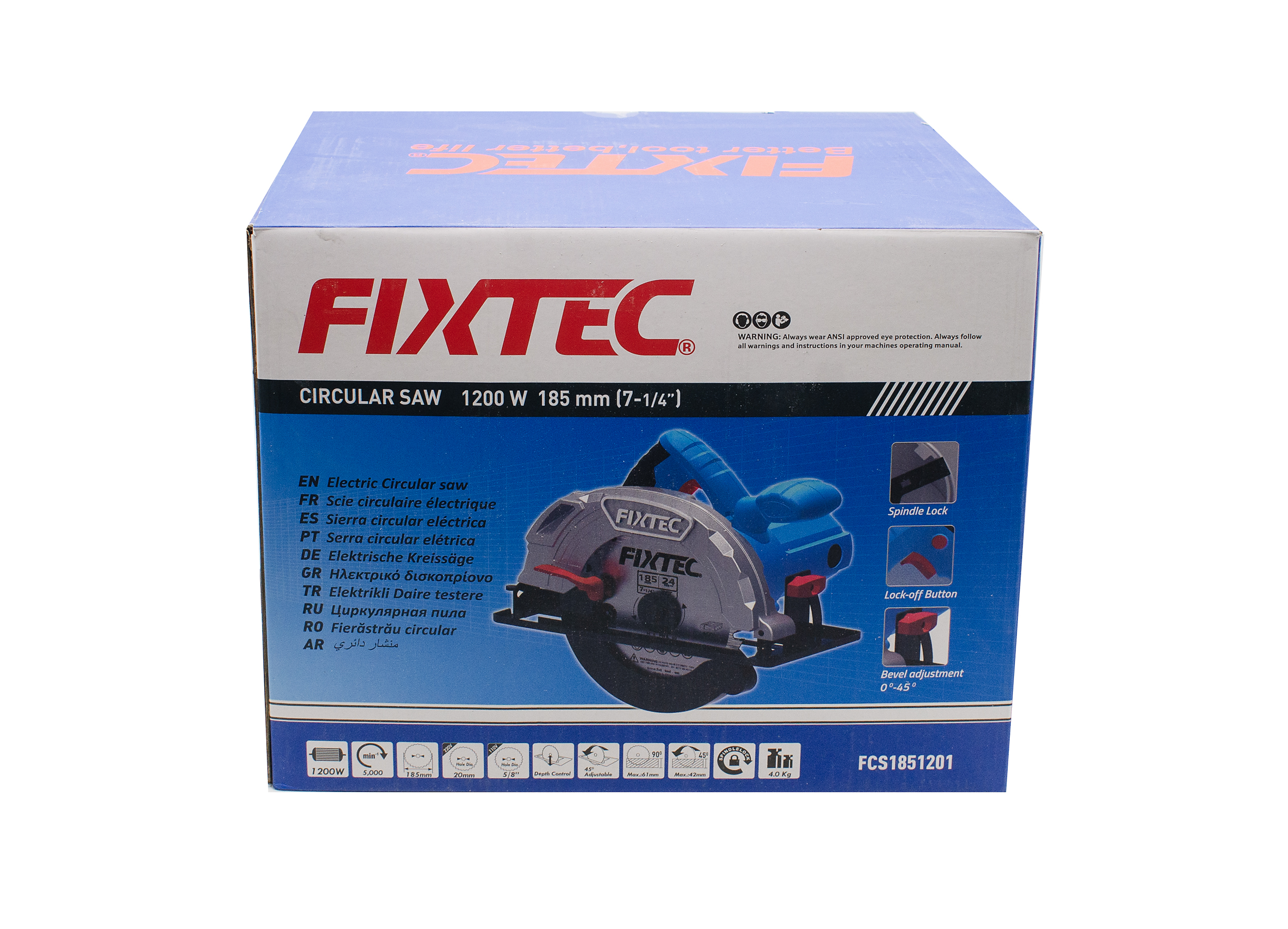 Пила циркулярная Fixtec FCS1851201, 1200 Вт,185мм