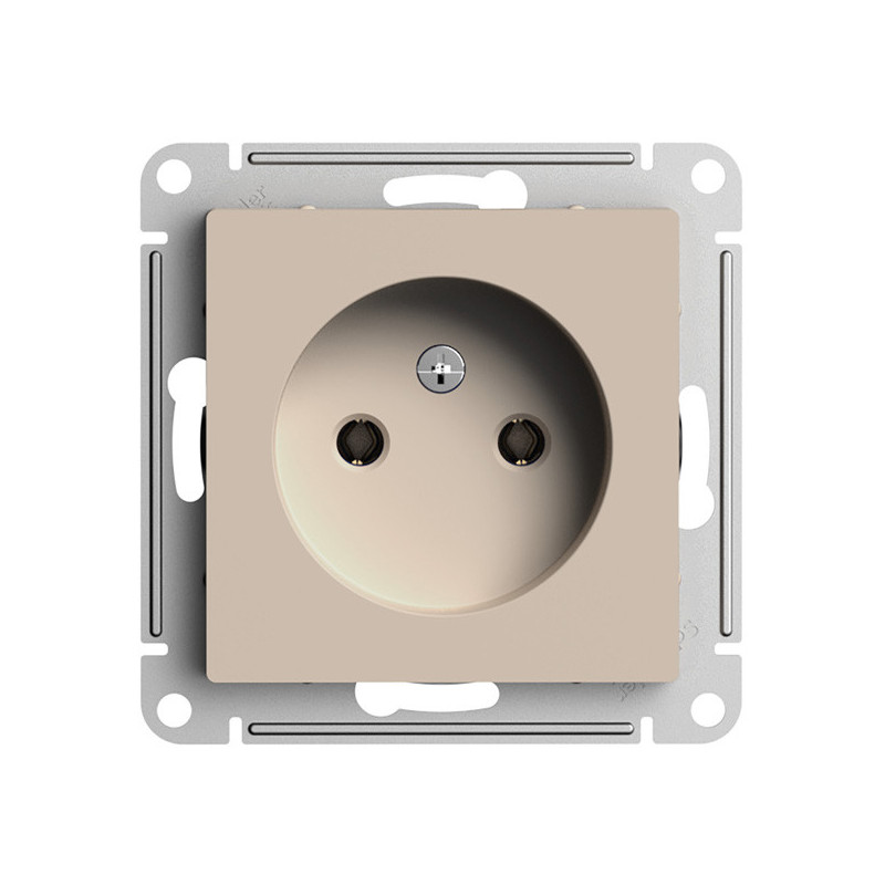 

Розетка Systeme Electric Atlasdesign песочный, без заземления, 16А