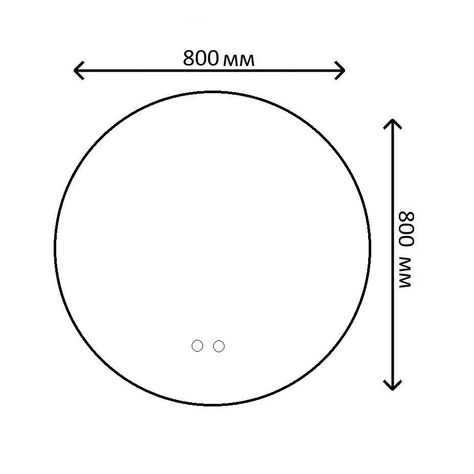 Зеркало Costabell 80*80 см, сенсорный переключатель 3000К, DW80FROT-W1