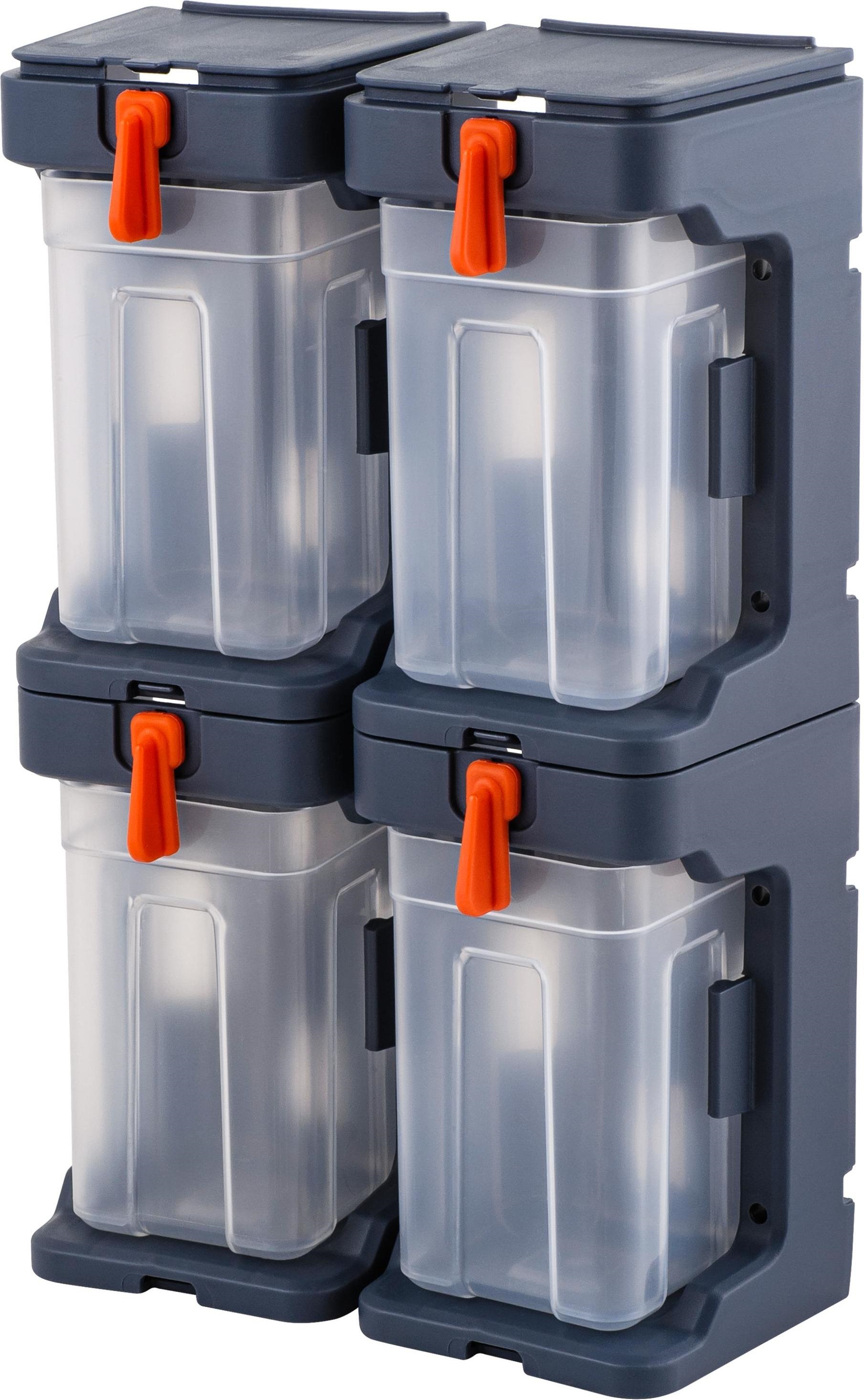 Набор лотков  Blocker Expert подвесные, цвет серо-свинцовый/оранжевый, 4шт - фото 1