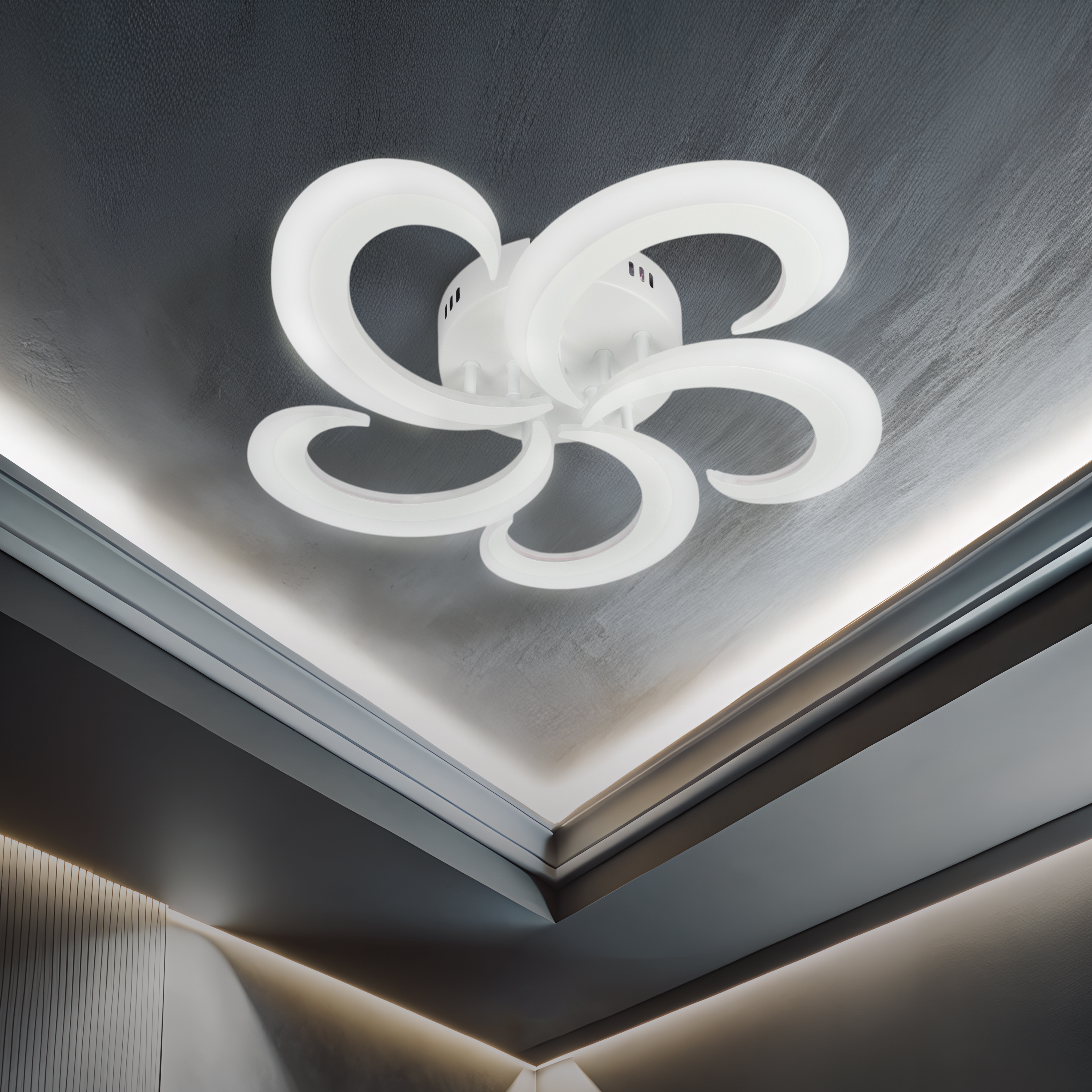 

Люстра светодиодная Brilliant light LI8462-5, пульт ДУ 70W, 535*75, цвет белый