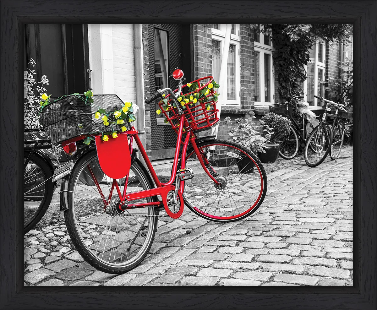 Картина в раме Postermarket Велосипед в старом городе 40х50 см
