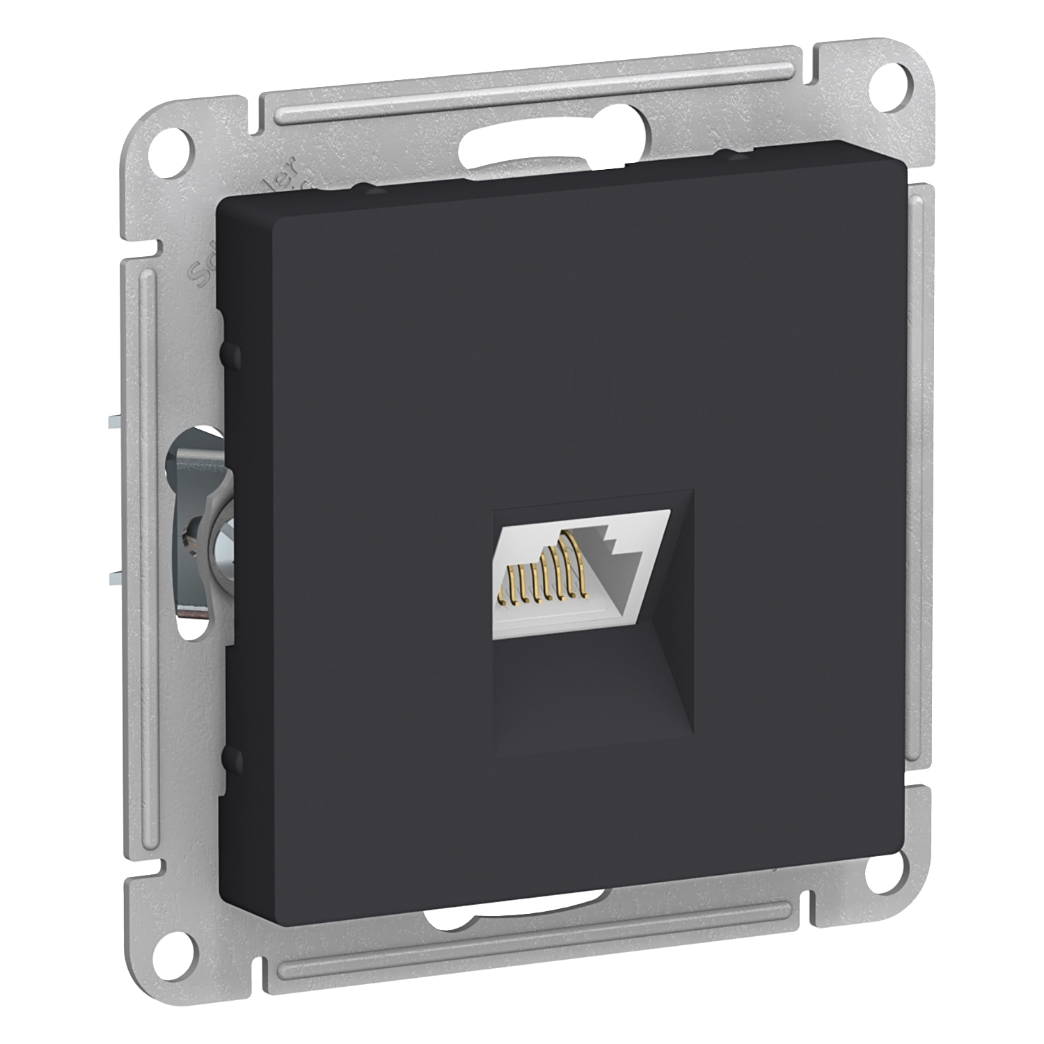 Розетка ATLASDESIGN компьютерная RJ45, механизм, карбон
