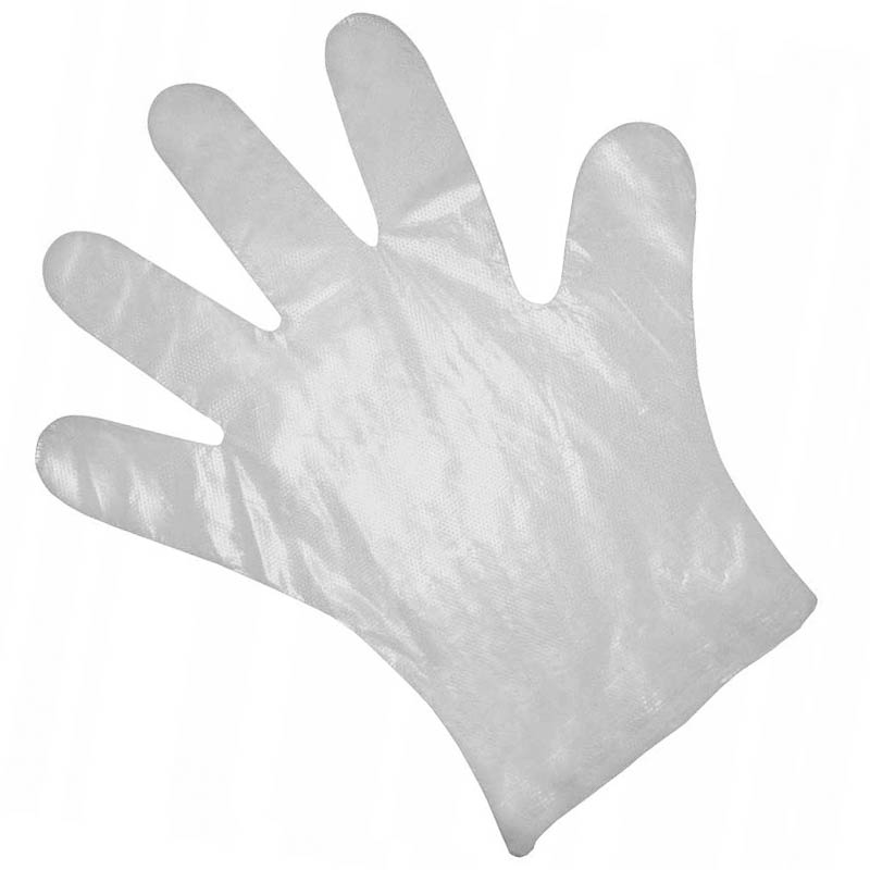 Перчатки (одноразовые) полиэтиленовые прозрачные (100штук в упаковке) HANS инд.уп. - фото 1