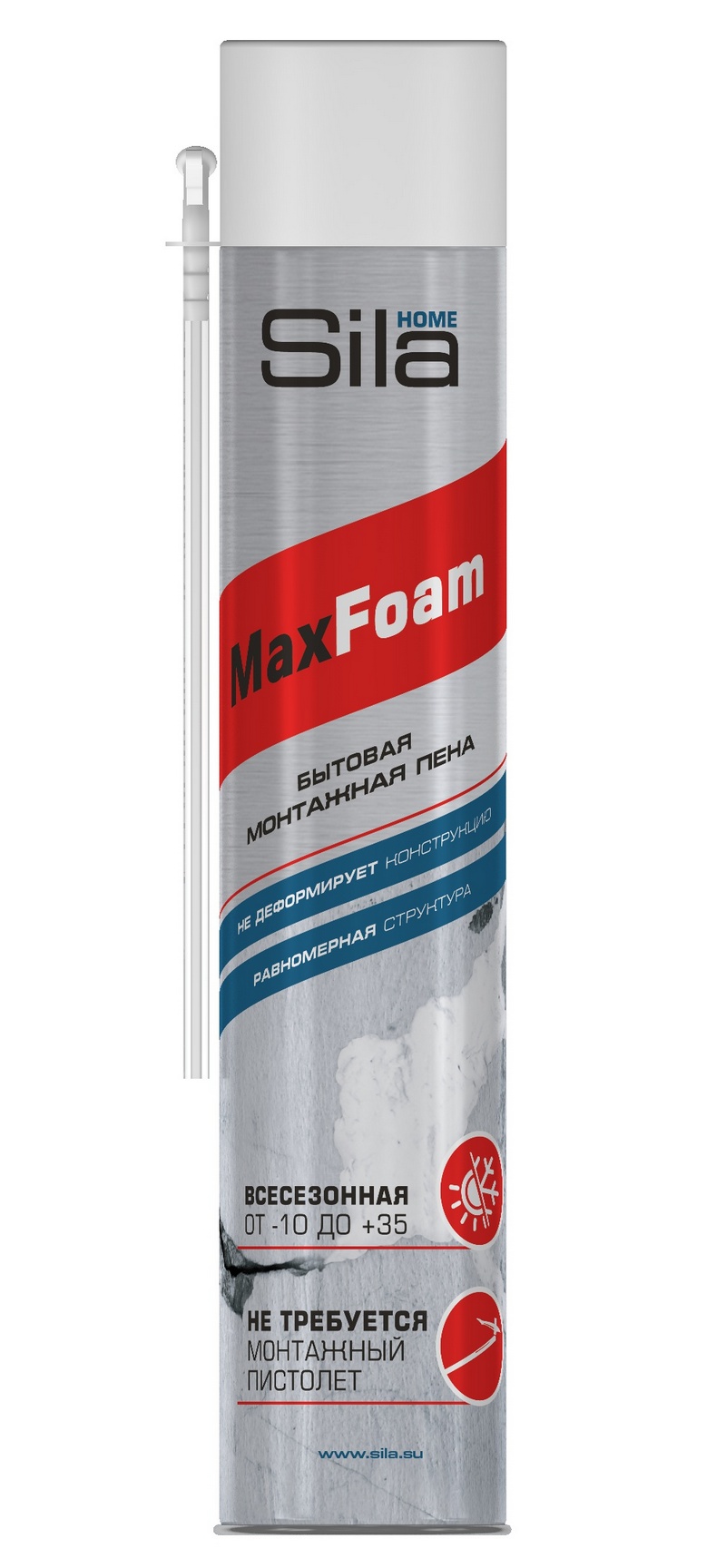 

Пена монтажная всесезонная SILA HOME MAX FOAM, 750мл