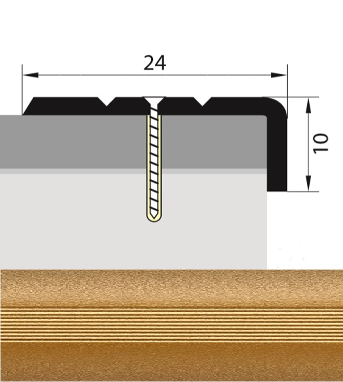 

Угол 24*10 0,9 золото