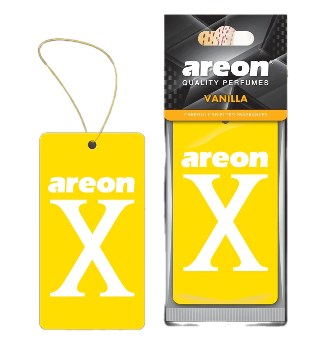 

Ароматизатор воздуха картонный Areon X VERSION Limited Vanilla (Ваниль), желтый