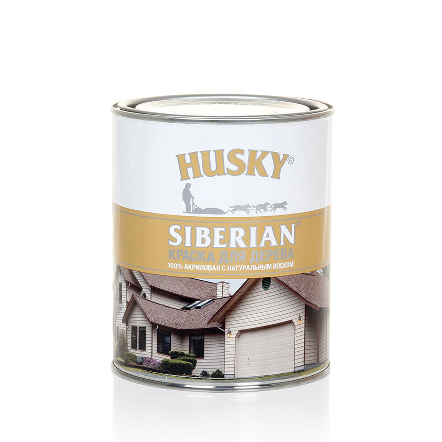 

Краска для дерева Husky Siberian акриловая белая, база А, 0,9л