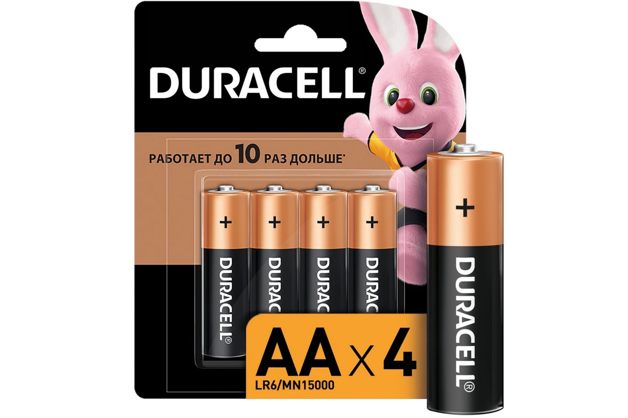 

Батарейки щелочные Duracell АА/LR6 4шт.