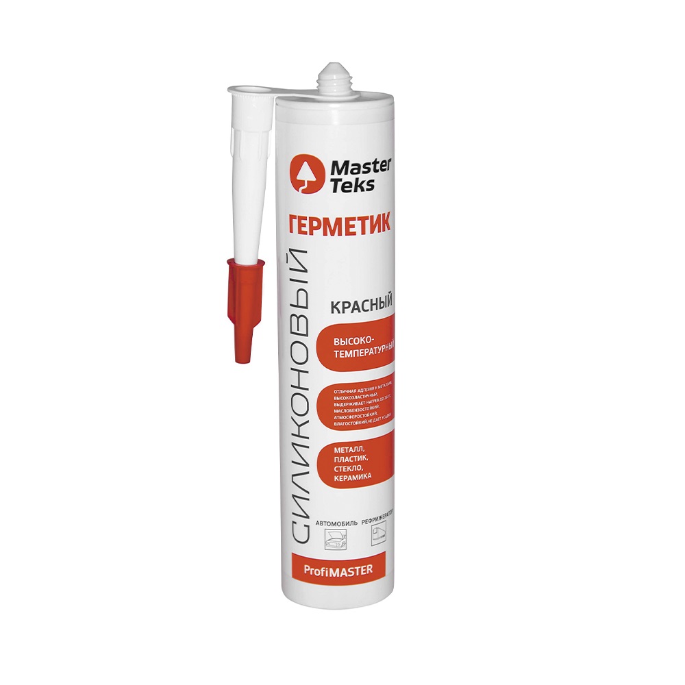 Герметик силиконовый MasterTeks PM высокотемпературный 0,26 красный