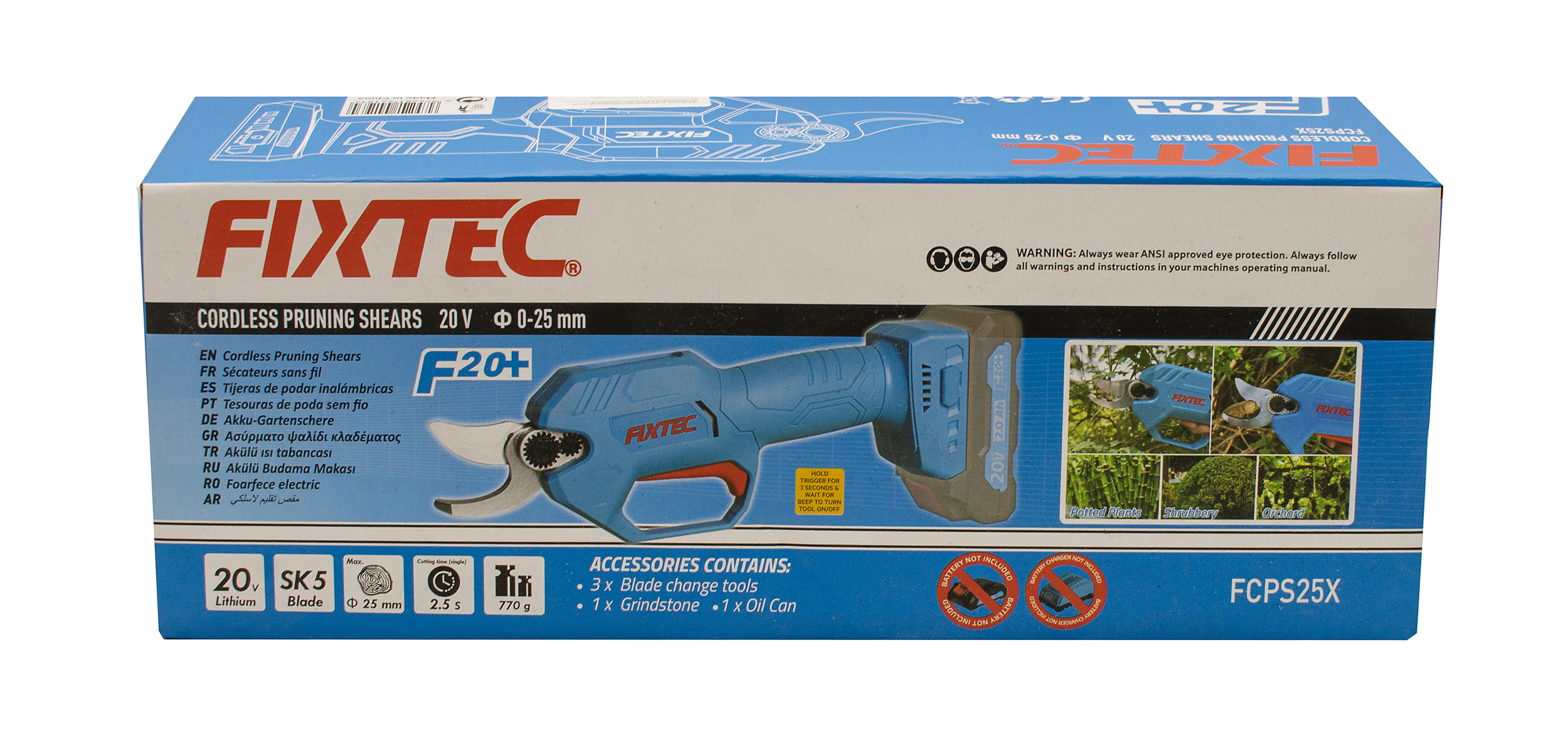 Секатор аккумуляторный Fixtec 20 В, 2 А/ч, без аккумулятора и ЗУ
