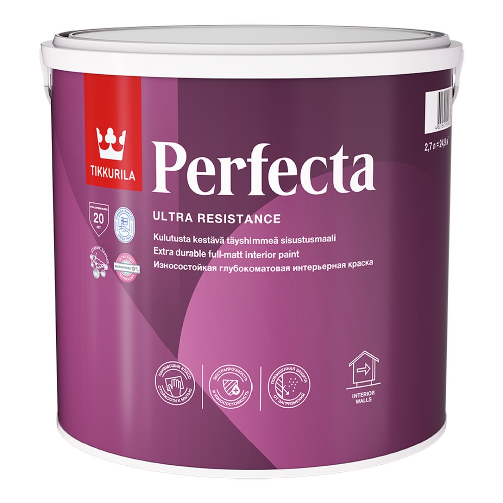 

Краска интерьерная TIKKURILA PERFECTA A гл/мат 2,7л