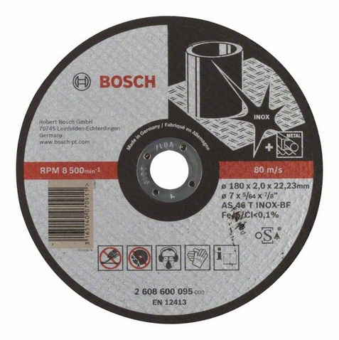 

Круг отрезной BOSCH 180*2 мм, по нерж.стали