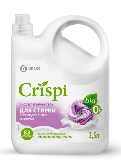 

Гель для стирки всех видов тканей концентрат CRISPI (флакон 2,5 л)