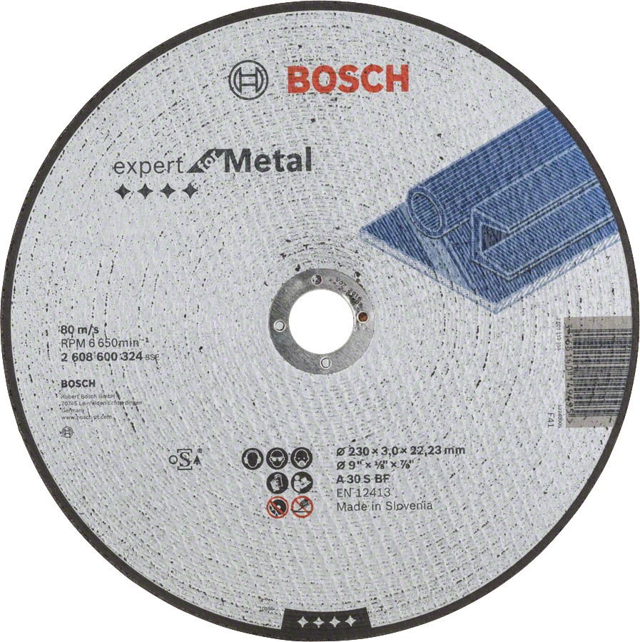 

Круг отрезной BOSCH 230*3,0 мм, по металлу