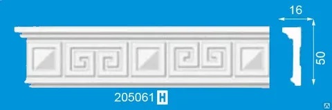 

Плинтус потолочный инжекционный Формат 16х50х200мм арт.205061