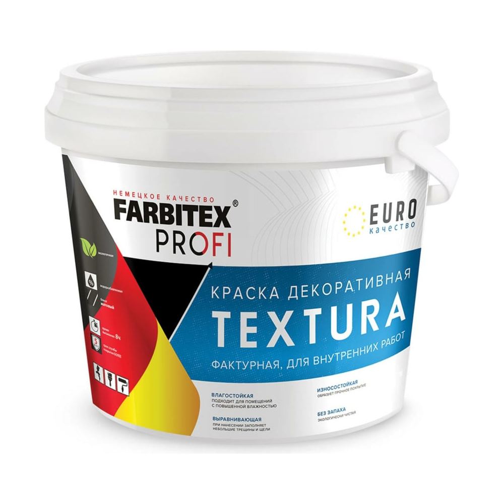 Краска акриловая декоративная фактурная Textura 15 кг FARBITEX PROFI - фото 1