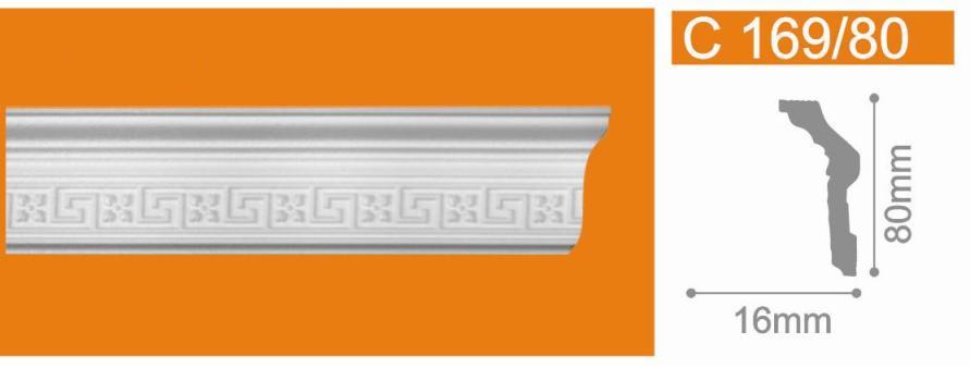 

Плинтус потолочный Solid C169/80 80х16х2000 мм