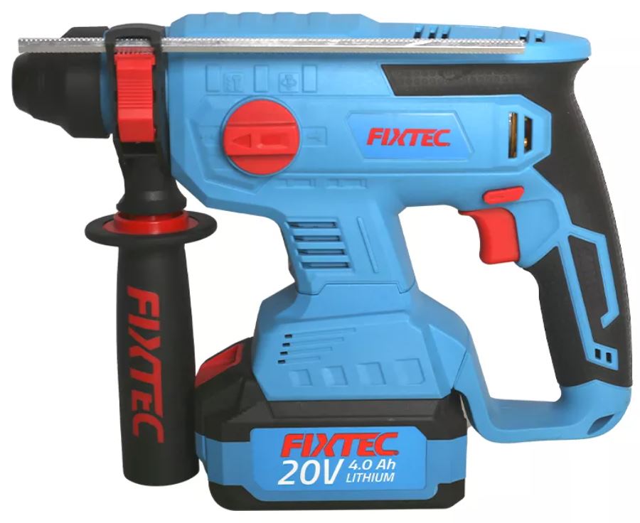 Перфоратор аккумуляторный Fixtec FCRH22LFX-4  20В, 4А/ч, Li-ion,безщеточный,2 аккумулятора