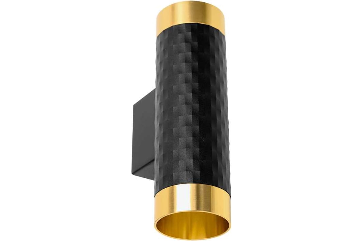 Светильник Wolta Cella накладной WSL-GU10/W10BG D55x170 черный/золото - фото 1