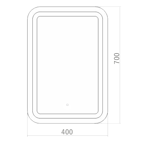 Зеркало "Мальта" 400х700 (Сенсорный выключатель)