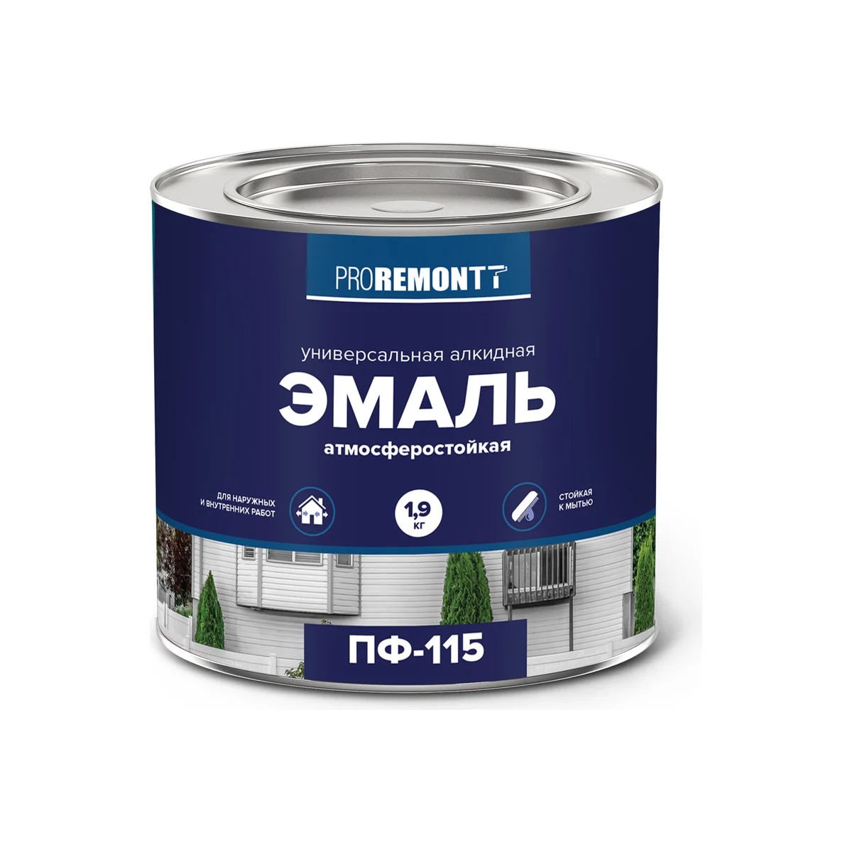 Эмаль ПФ-115 Proremontt 1,9 кг, черный