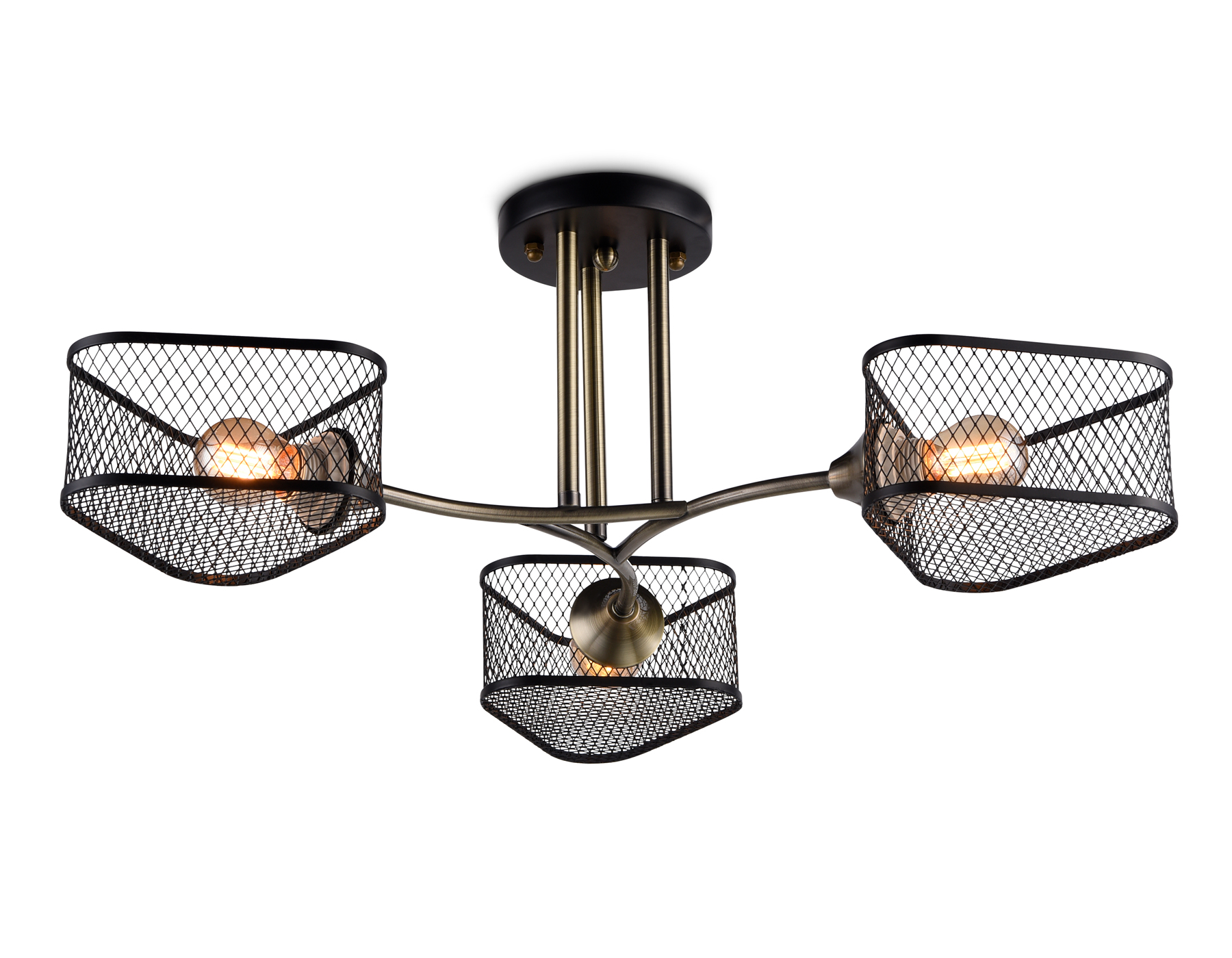 

Светильник подвесной AMBRELLA LIGHT TR80171/3 SB/BK D600х215 бронза/черный