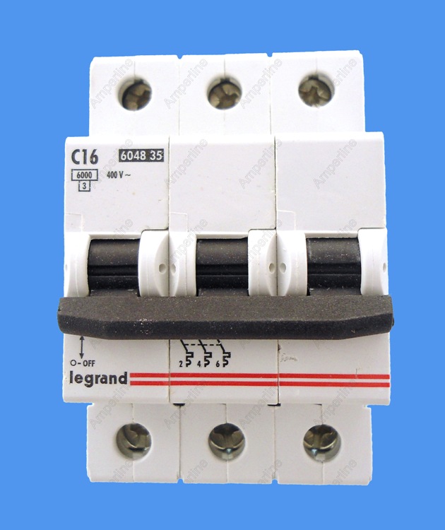

Выключатель автоматический Legrand TX3, 3p, 16 А, тип С, Арт.404056