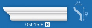 

Плинтус потолочный Формат 26х43х2000мм арт.05015Е для натяжного потолка