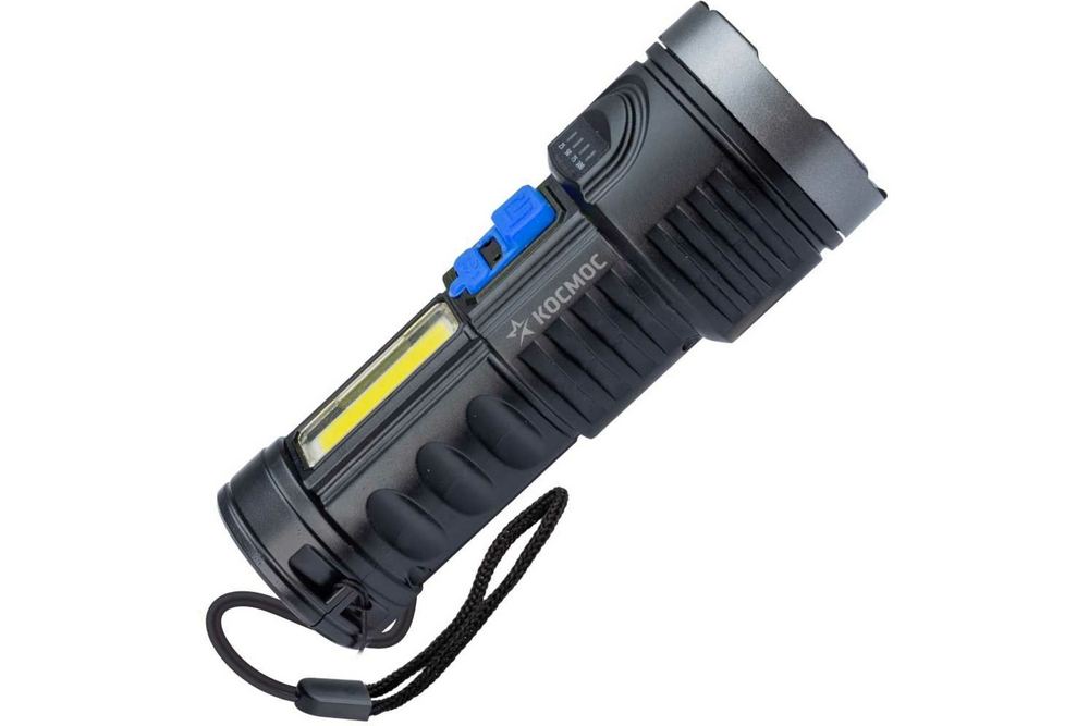 

Фонарь ручной Космос аккумуляторный 3Вт LED+3Вт COB LED/Li-ion-18650, 1200mAh