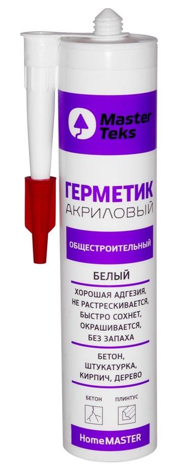 

Герметик акриловый MasterTeks HM общестроительный белый 260 мл