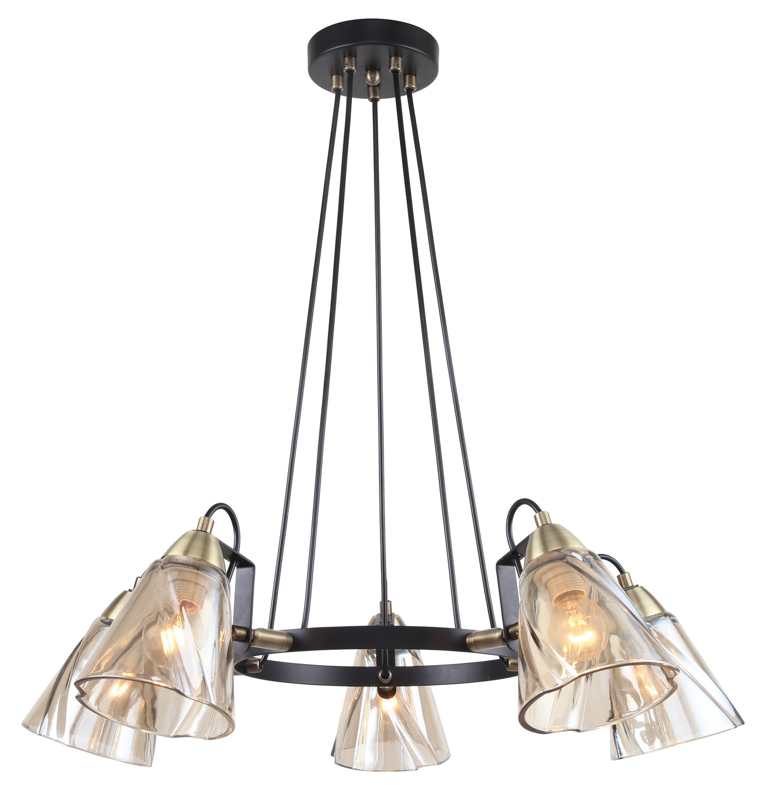 

Люстра Rivoli Cathy 5106-305 5хЕ14 40 Вт лофт - кантри