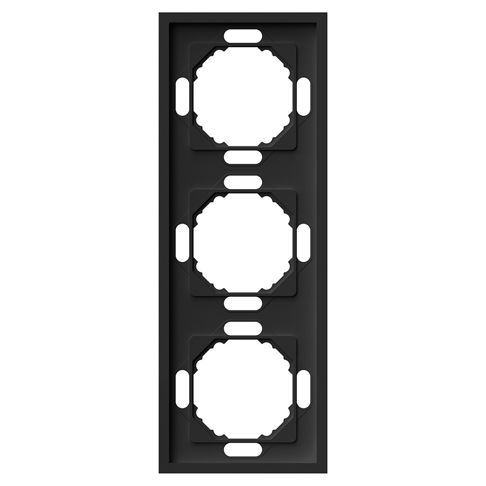 Рамка Эмили 3-местная, PFR00-5003-05, черный уголь