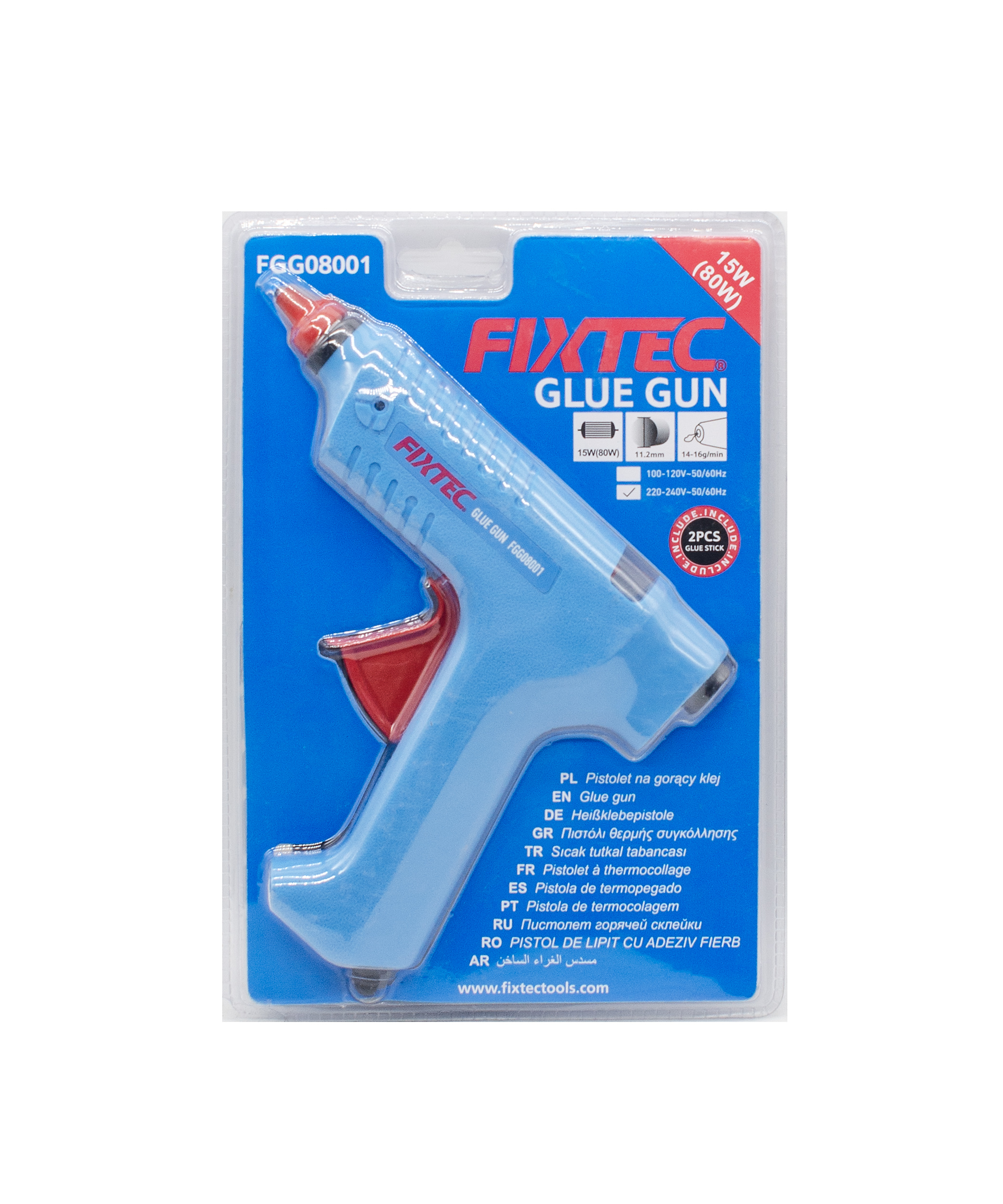 Пистолет клеевой Fixtec FGG08001 , 80 Вт, 11 мм