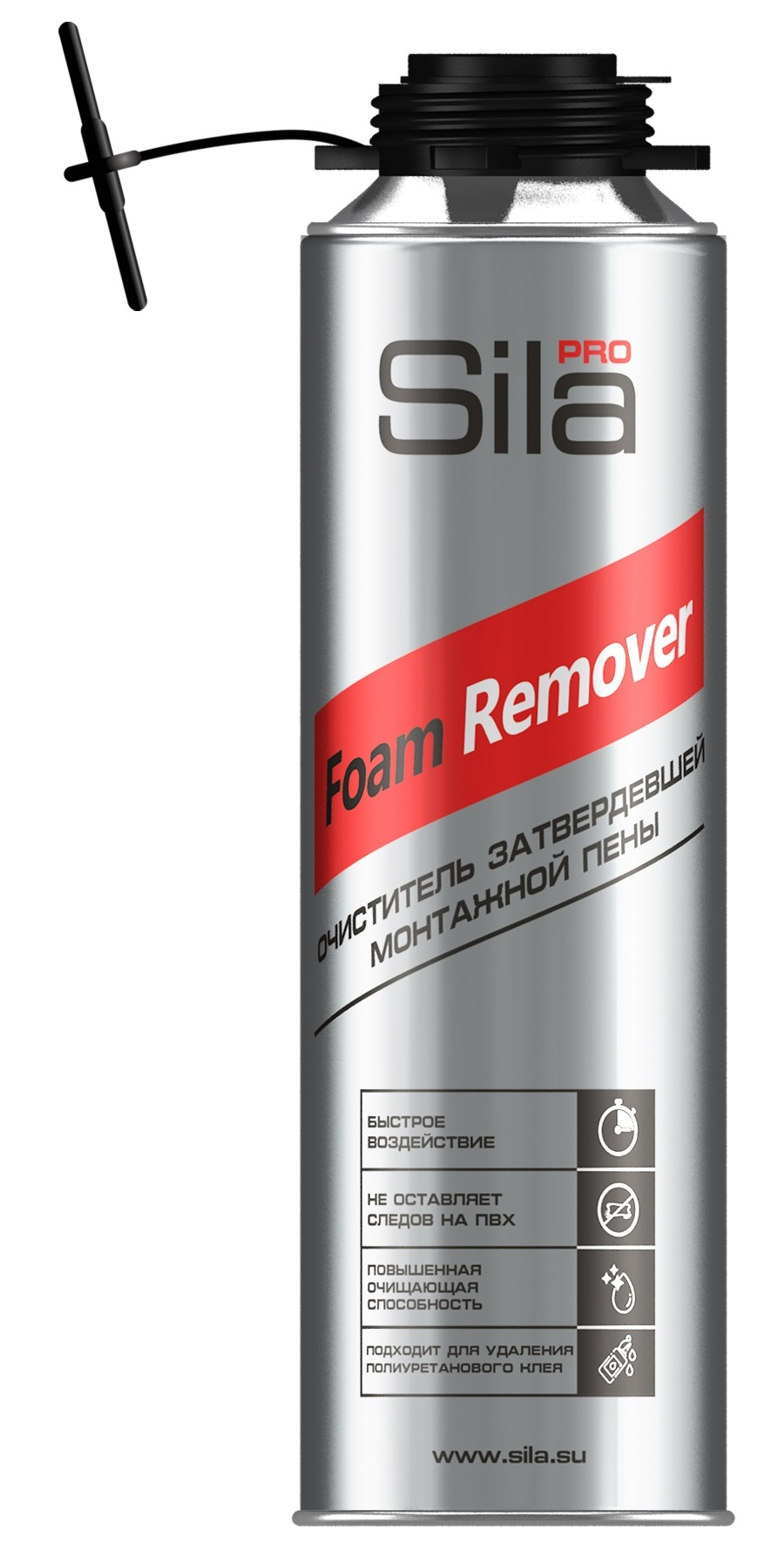 Очиститель затвердевшей пены,SILA PRO FOAM REMOVER,  500 ml, Россия