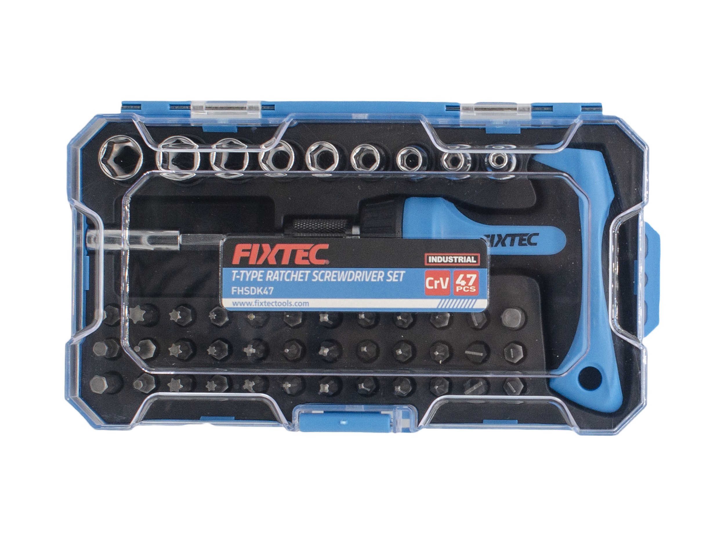 Отвертка с набором бит  Fixtec, 47 предметов