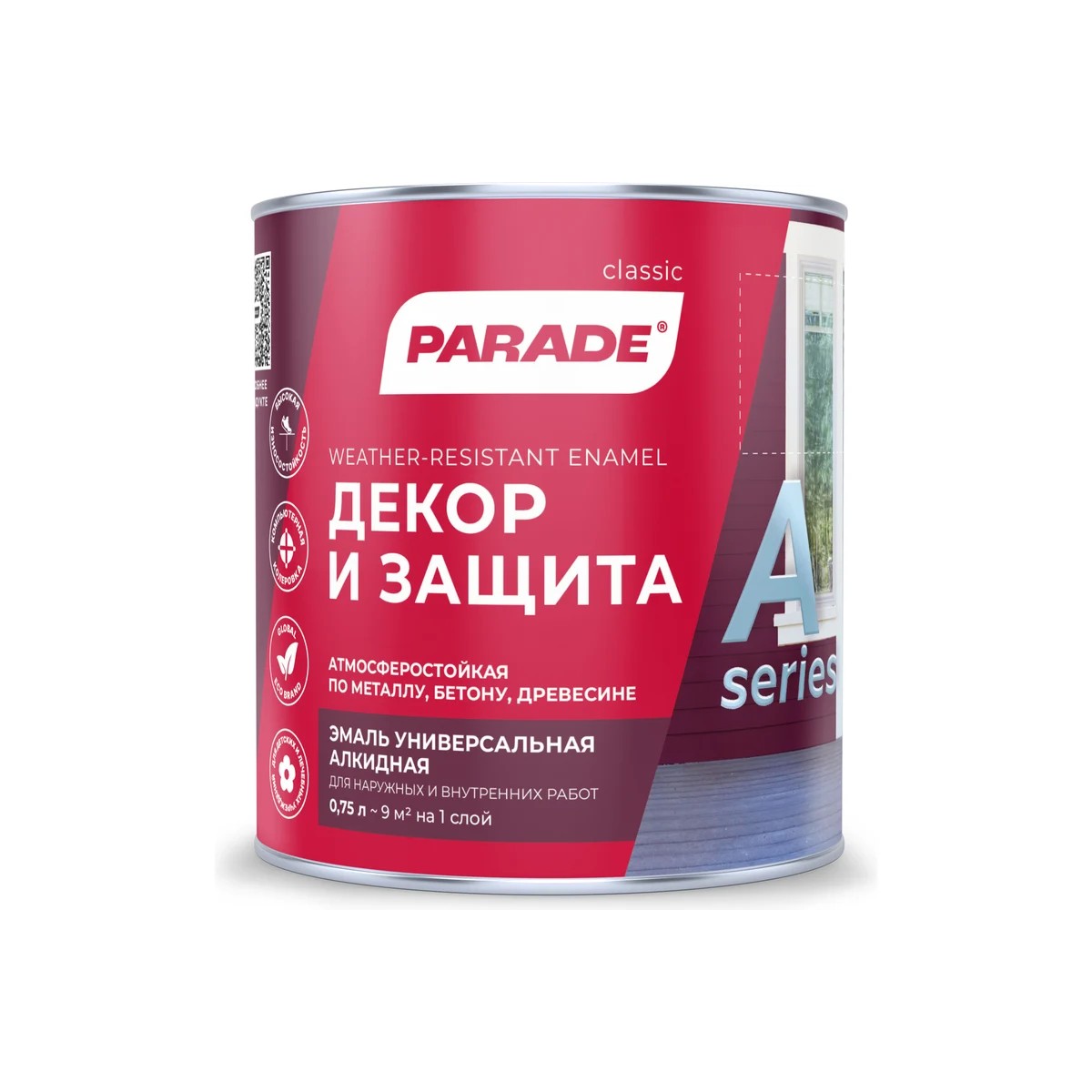 

Эмаль PARADE А1 Декор & Защита база А мат. 0,75л Россия 0006304