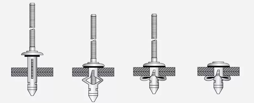 Заклепка 4,0х10 RAL 5002 ультрамариновый синий, 150 шт