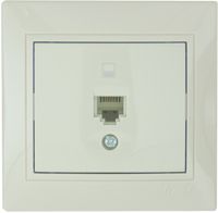

Розетка компьютерная Lezard МИРА RJ45 кремовая