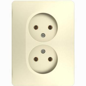 

Розетка Schneider Electric GLOSSA двойная без заземления, бежевый