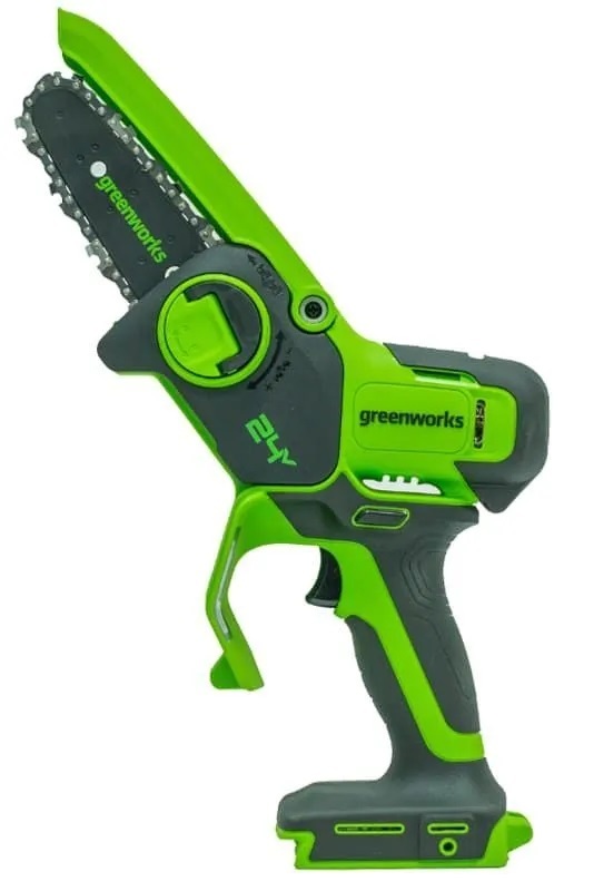 Пила цепная мини аккумуляторная GreenWorks G24MCS10, 24В, 10см, без АКБ и ЗУ