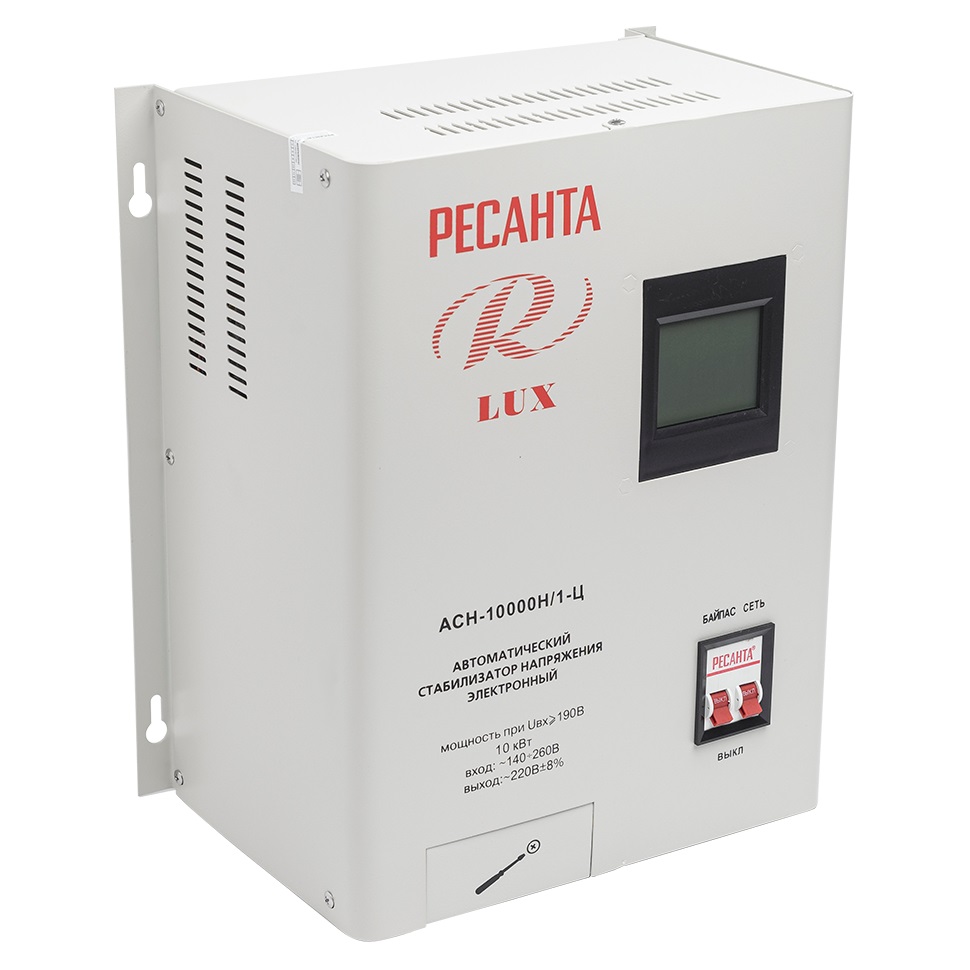 

Стабилизатор АСН - 10000 Н/1-Ц Ресанта Lux (настенный)