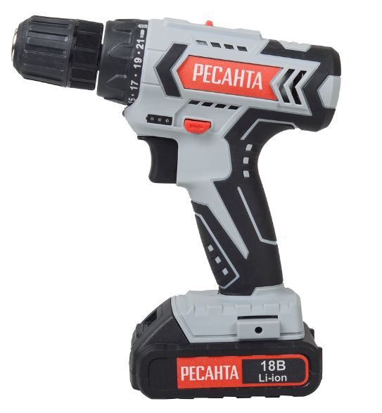 Дрель аккумуляторная Ресанта ДА-50Л2-18А