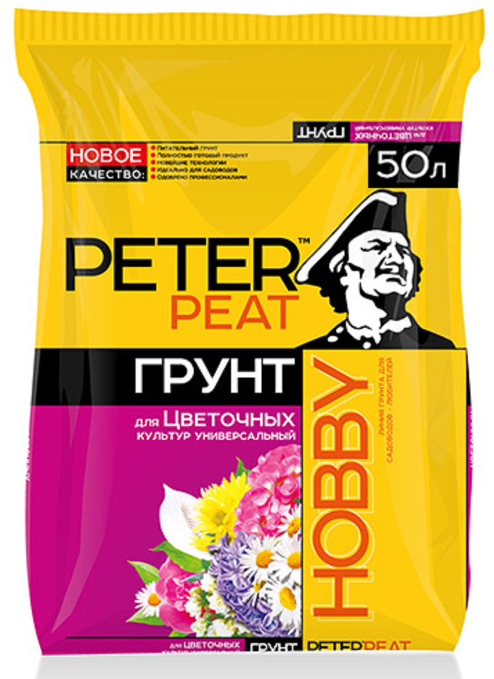 

Грунт Peter Peat Для цветочных культур Универсальный линия Хобби 50 л