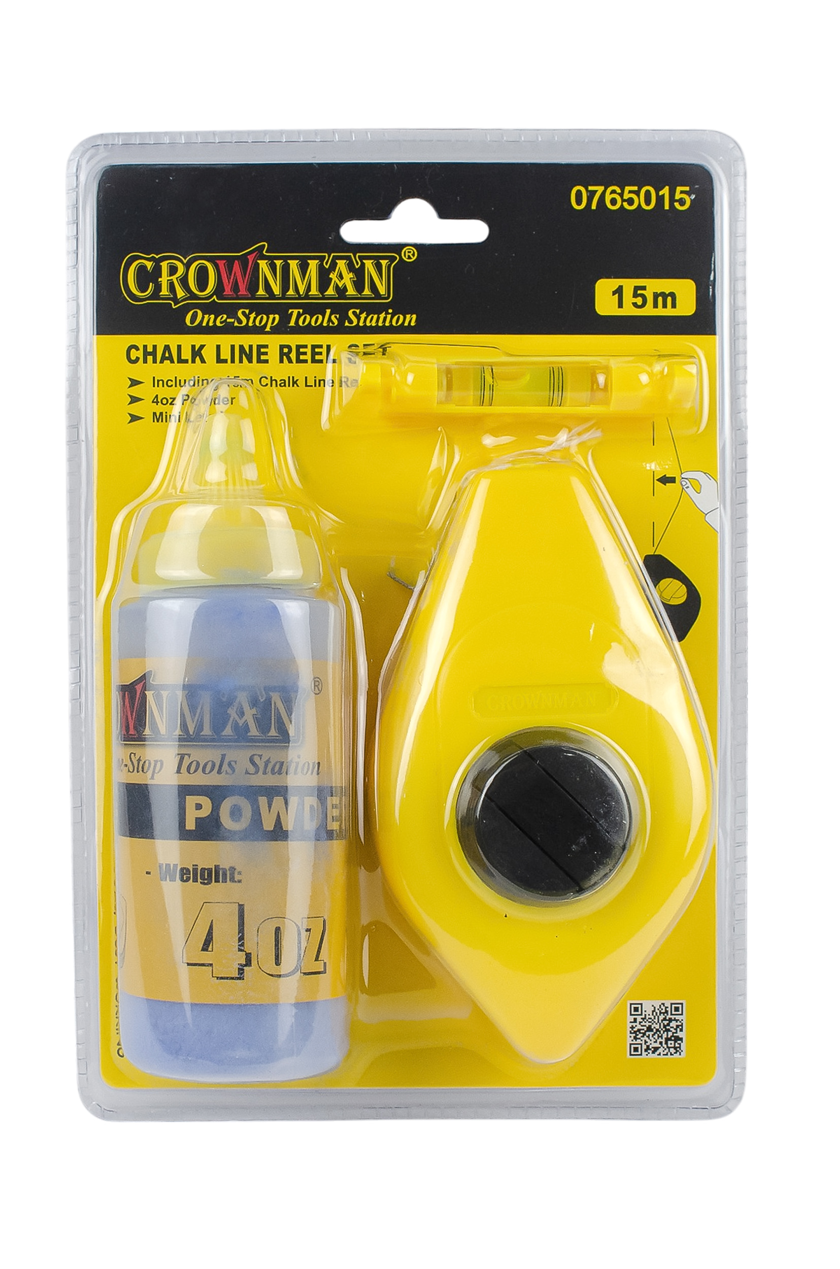 

Шнур разметочный CROWNMAN 15 м , Арт. 0765015