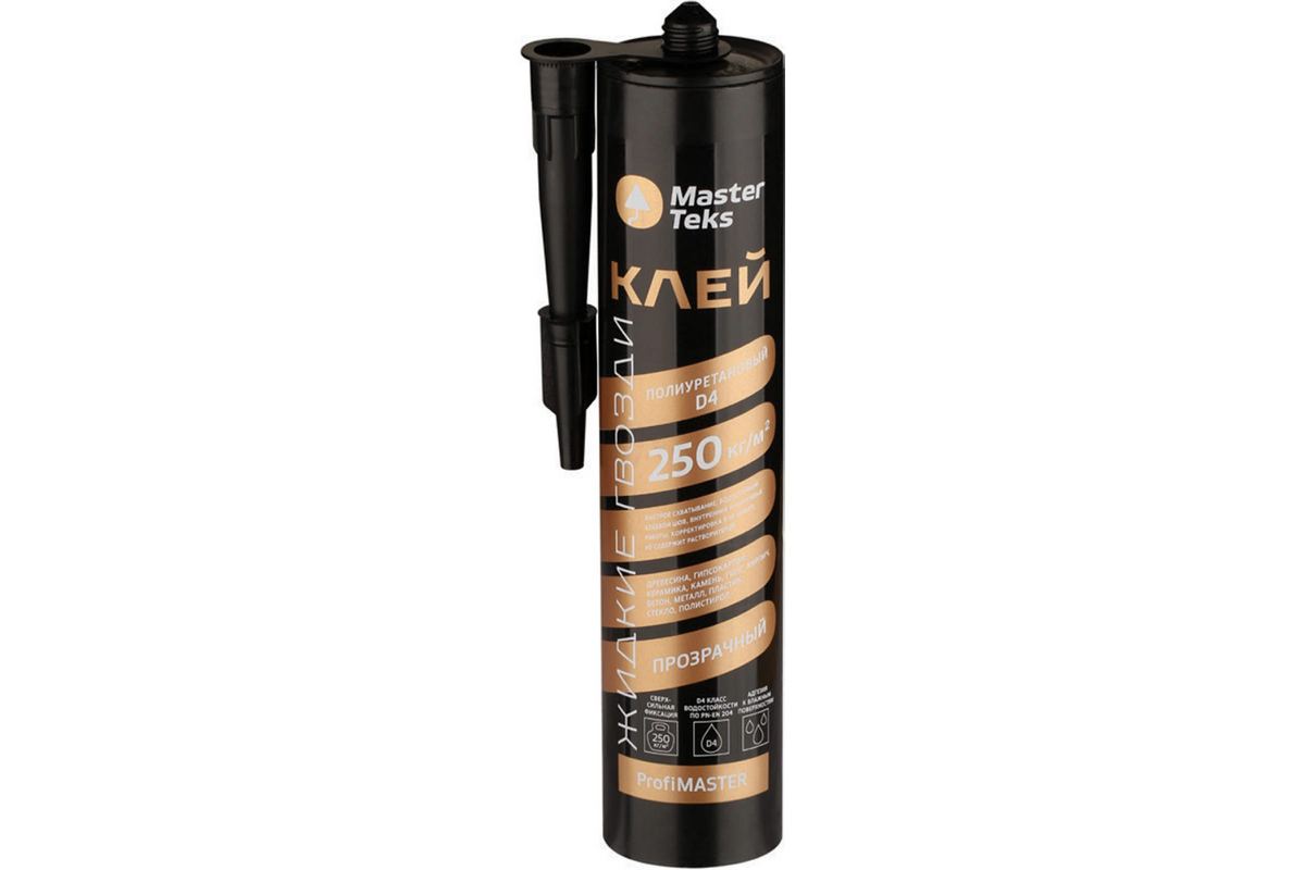 

Клей MasterTeks PM полиуретановый жг 250 кг/м2 D4 0,39 прозрачный