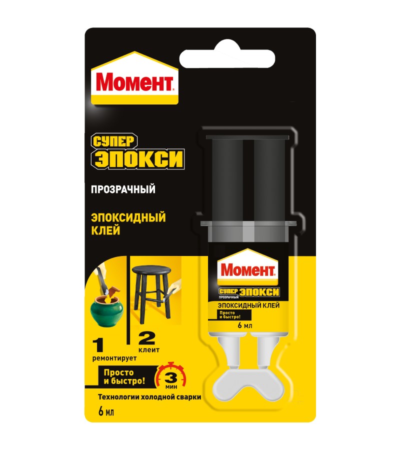 

Клей эпоксидный Момент Супер Эпокси 6 мл, прозрачный